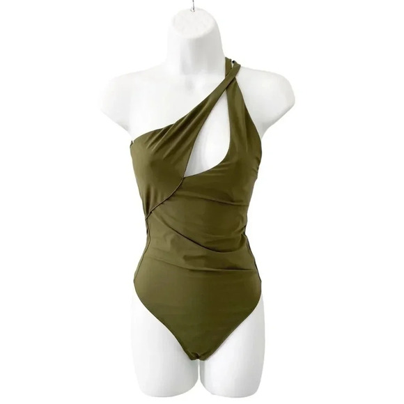 Alix NYC Paige Asymmetrical Cut-Out Bodysuit size XS - Picture 2 of 10